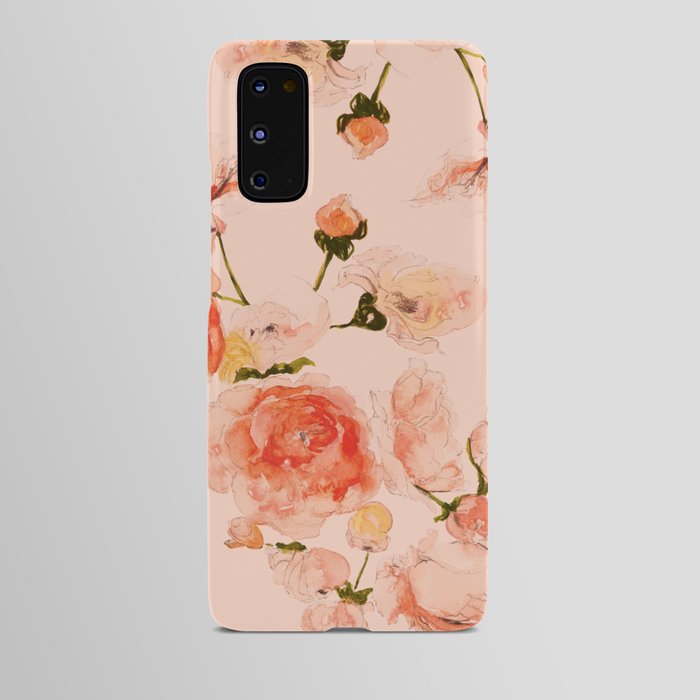 Peach Florals Android Case