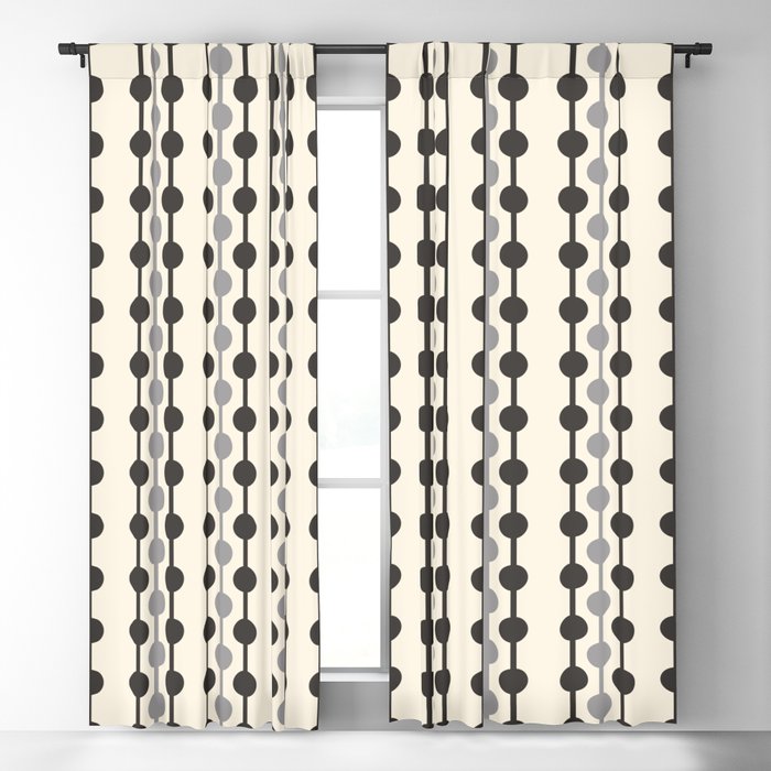Black Gray Cream Blackout Curtain, Beige And Black Curtains