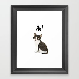 Custom Cat "Axl" Framed Art Print