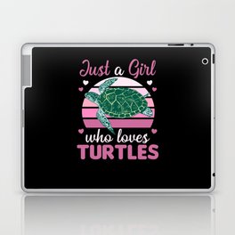 Just A Girl who Loves Turtles - cute Turtle Laptop Skin