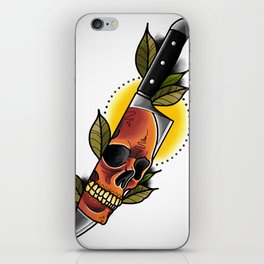 Skull Chef Knife iPhone Skin