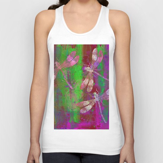 A Dragonflies QR Unisex Tank Top