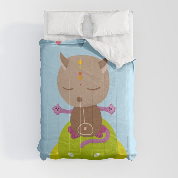 Yoga cat Comforter