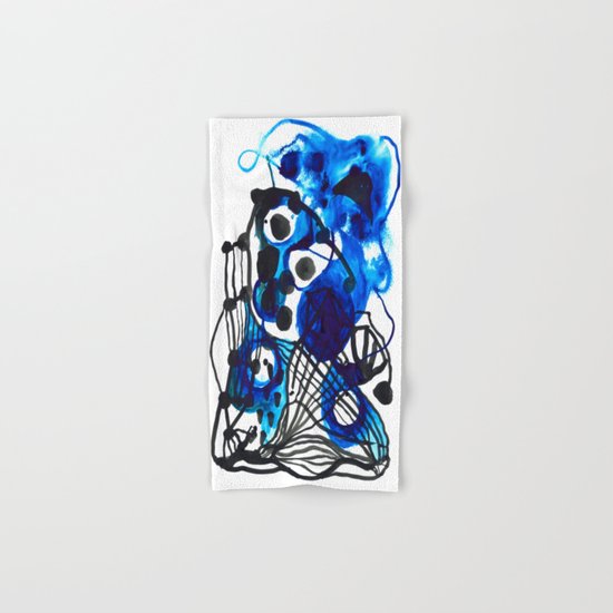 Paint 5 abstract minimal modern painting trendy bold painterly dorm college urban apartment decor Hand & Bath Towel