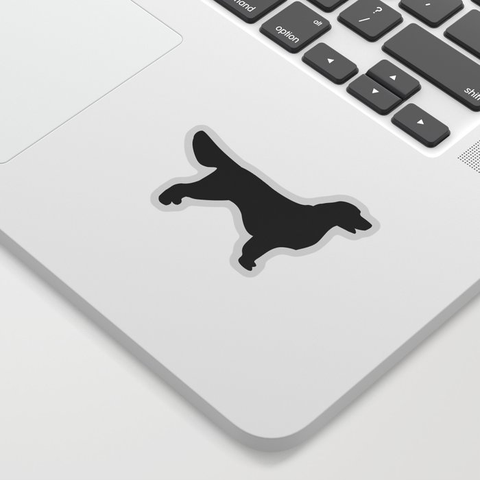 golden retriever black stencil silhouettes sticker by xooxoo