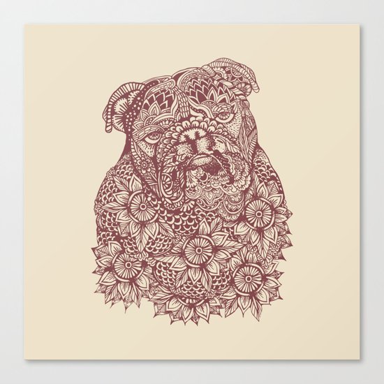 MANDALA OF ENGLISH BULLDOG Canvas Print