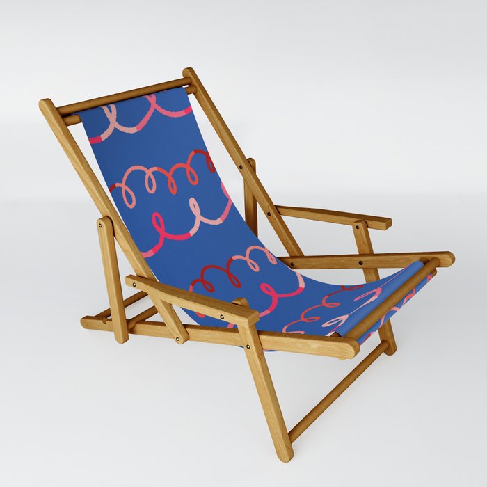 Making Waves - Pink & Blue Sling Chair