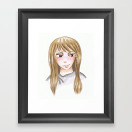 Sarcatic Anime Girl Framed Art Print