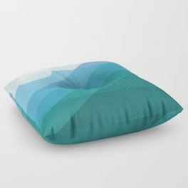 Abstraction_MOONLIGHT_BLUE_OCEAN_MOUNTAINS_POP_ART_0502B Floor Pillow