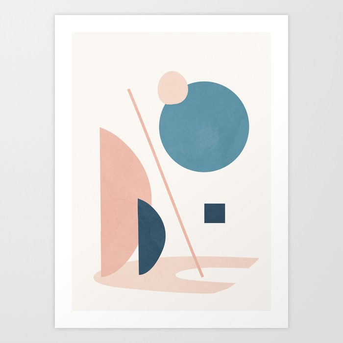 Abstract Minimal Shapes 34 Art Print