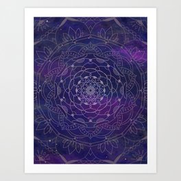 Mandala Starry Sky Background Art Print