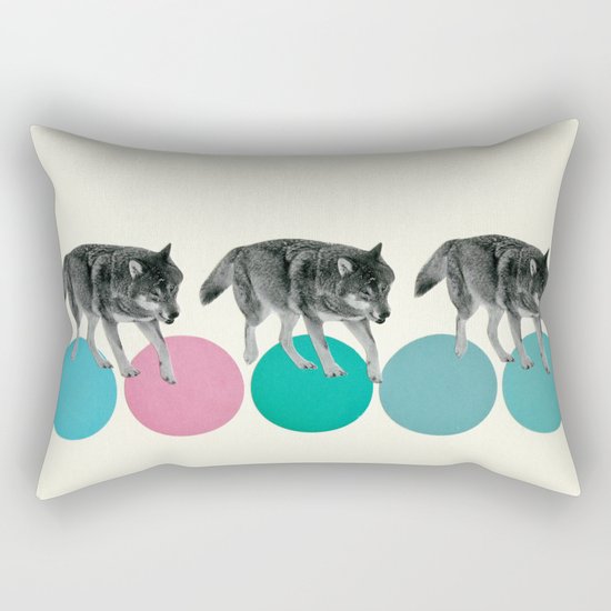 Hungry Wolves Rectangular Pillow