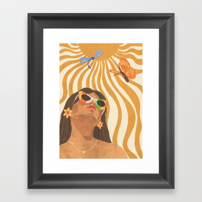Sun woman Framed Art Print