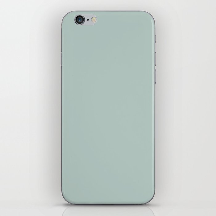 Light Aqua Green Gray Solid Color Pantone Surf Spray 14-4807 TCX Shades of Blue-green Hues iPhone Skin
