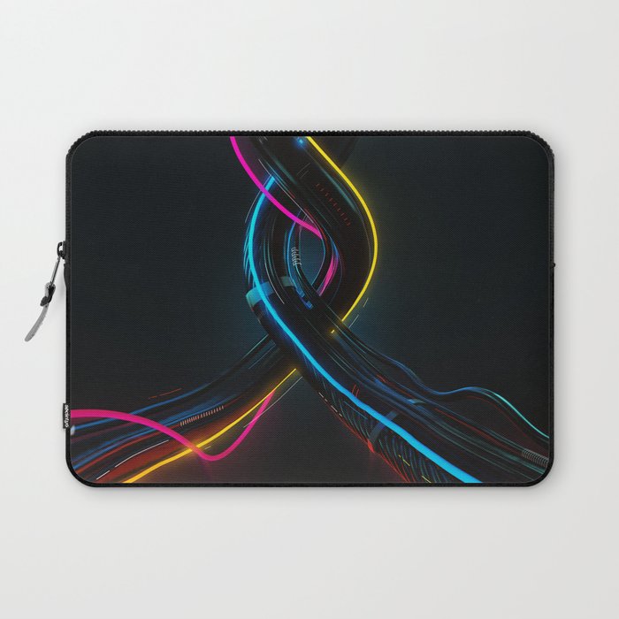 Abstract composition of Wires. Connection Laptop Sleeve