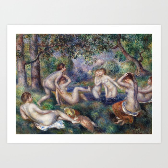 Bathers in the Forest by Pierre-Auguste Renoir Art Print