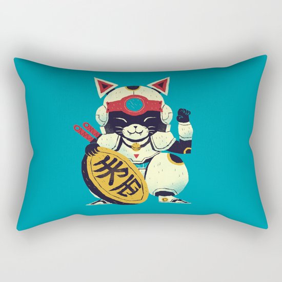 fortune pizza cat Rectangular Pillow