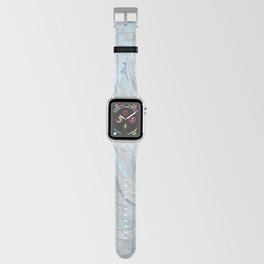Ice Blue and Gray Marble Apple Watch Band
