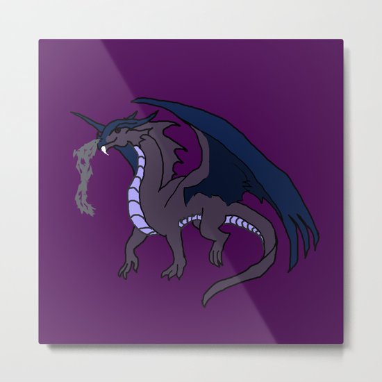 Simple Dragon Metal Print