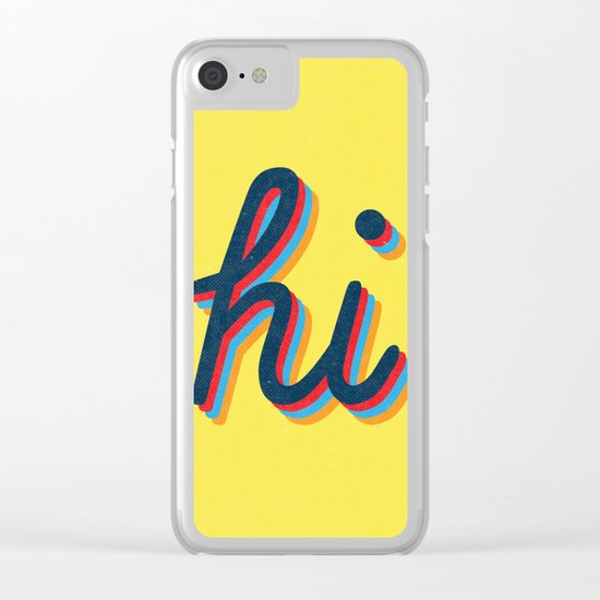 Hi - yellow version Clear iPhone Case