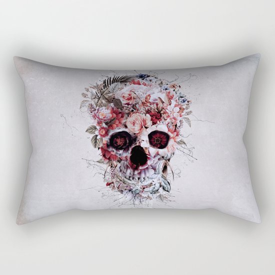 Floral Skull RPE Rectangular Pillow