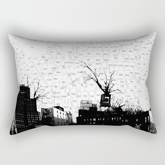 NYC splatterscape Rectangular Pillow