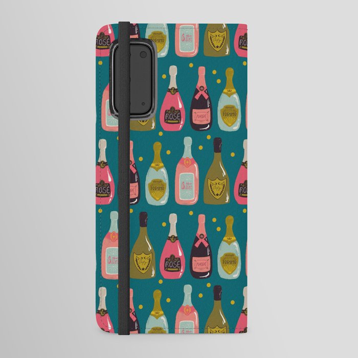 Champagne Cheers Blue Android Wallet Case