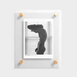 Male Nude In The Window Self-Portrait Floating Acrylic Print