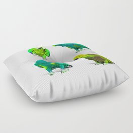 Adorable Parrot Bird Group Floor Pillow
