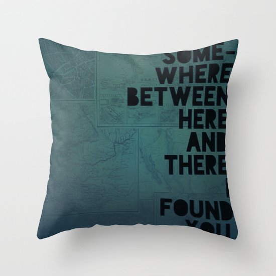 Here & There II Throw Pillow