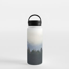 Scottish Highland's Misty Pine Trees Mountain View Water Bottle