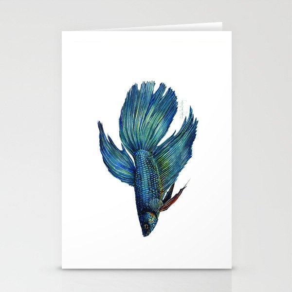 Mortimer the Betta Fish Stationery Cards