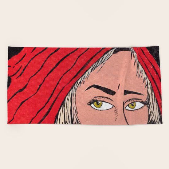 Red Secret Beach Towel