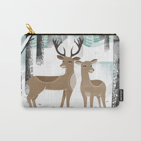 Winter Deer by Andrea Lauren Carry-All Pouch