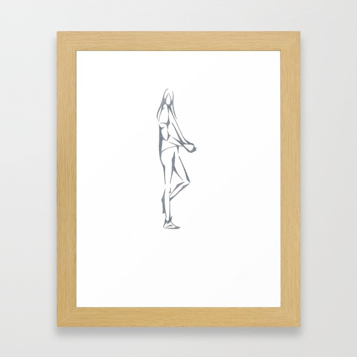 Triangle Girl Framed Art Print