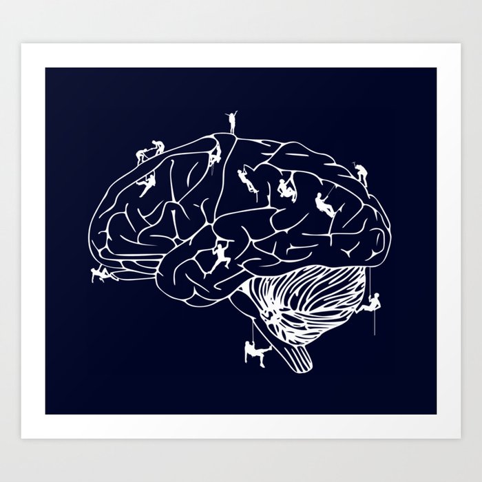 Climbing On The Brain Art Print