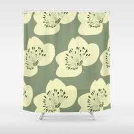 Days of Color - White Helleborus Shower Curtain