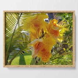 Yellow Canna lily Serving Tray