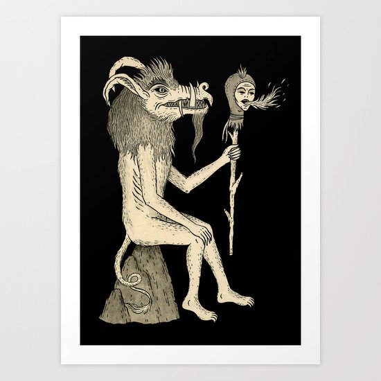 Creature Holding Sceptre Art Print