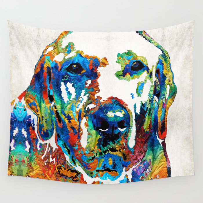 Labrador Retriever Art - Play With Me - By Sharon Cummings Wall Tapestry