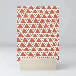 Triangles Big and Small in terra cotta Mini Art Print