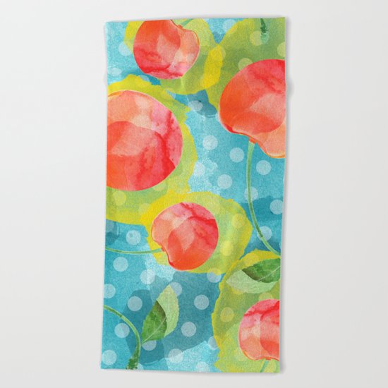 Cherries Beach Towel