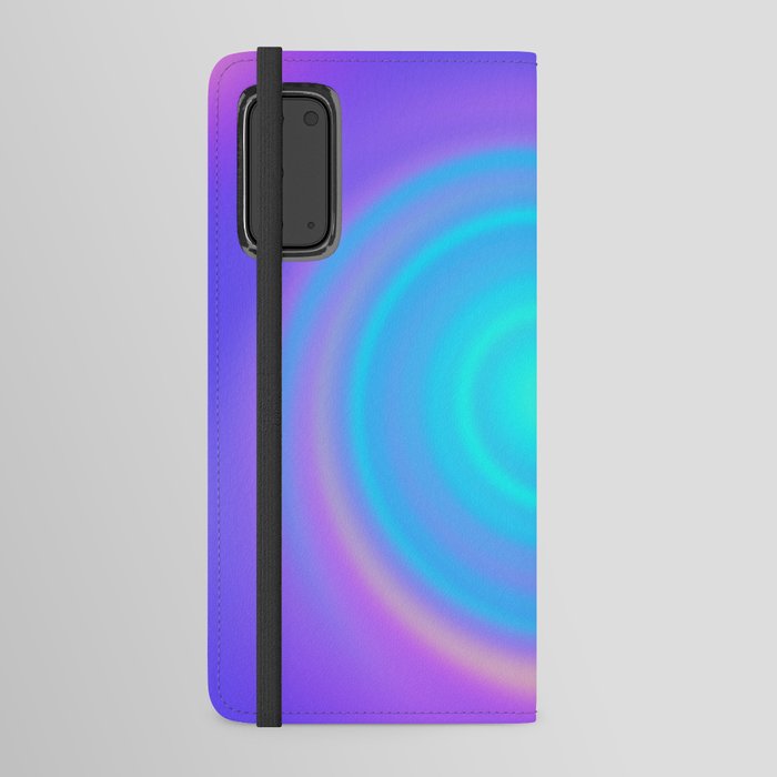 Purple Aqua Gradient Swirl Android Wallet Case