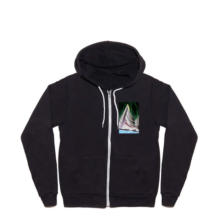 'We Came Here to Shine' - Billy Rose's Acquacade Art Deco 1920's Theatrical Portrait Full Zip Hoodie