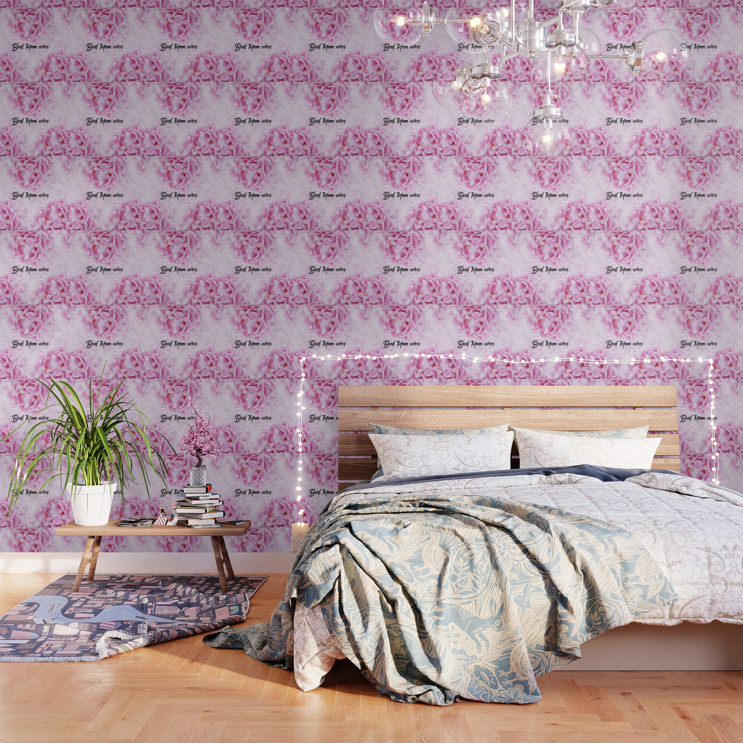 Pink Peonies Dream Best Mom Ever 1 Floral Decor Art Society6 Wallpaper