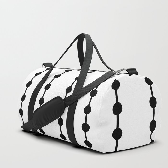 Geometric Droplets Pattern Linked Duffle Bag