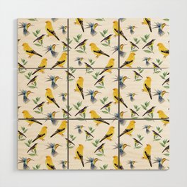 birds and sparrows Wood Wall Art