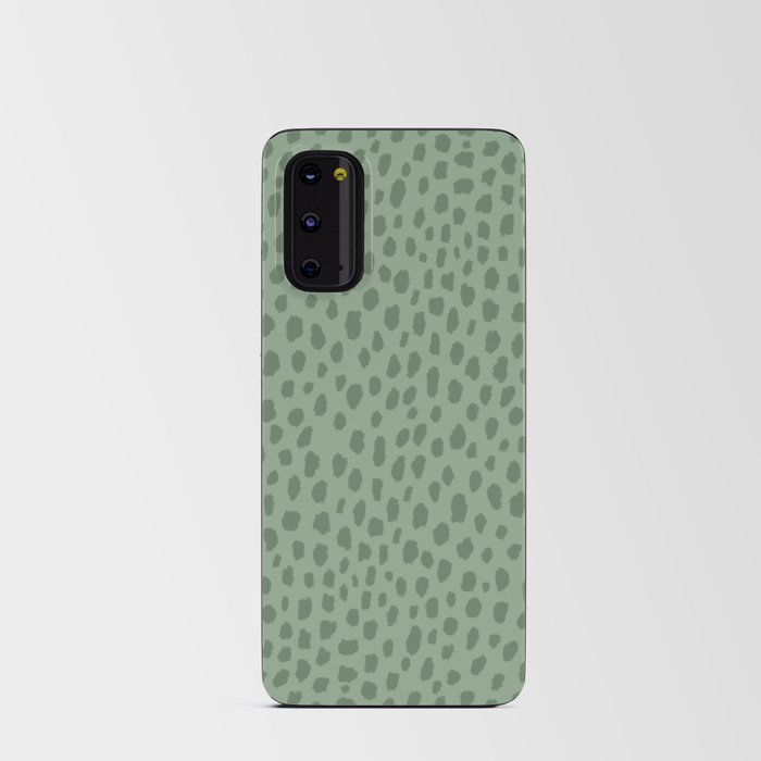 Sage Green Polka Dot Spots Pattern Android Card Case