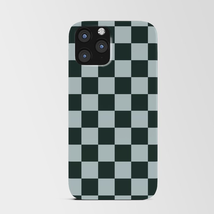Checker Pattern in Pine Grove Blue + Wan Blue Colors (xii 2021) iPhone Card Case