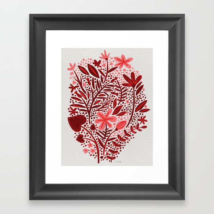 Red Garden Framed Art Print